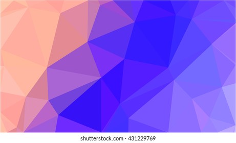 Pink blue low poly abstract background