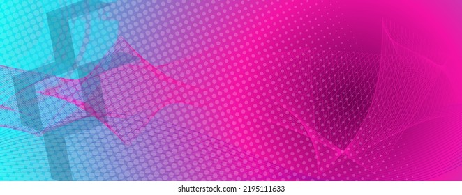Fondo abstracto del tecno de neón rosa y azul 