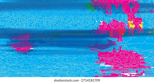 pink and blue paint abstract background texture with brush strokes