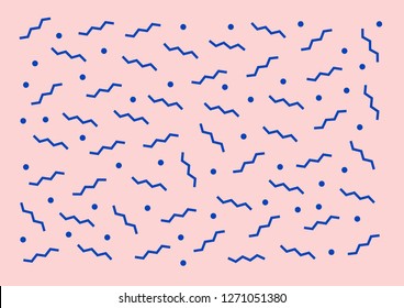 Pink and blue party pattern