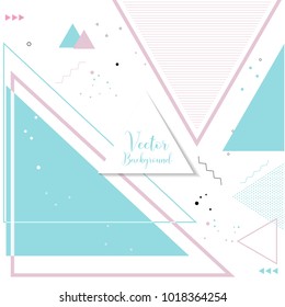 pink and blue pastel small creative triangles background and business design, vector illustration.