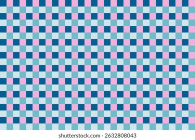Rosa e azul, padrão xadrez, geométrico sem costura, Etnia, design, padrão Ikat para tecido, roupas, moda, piso ladrilhado, fundo, tapete, papel de parede, embalagem, tapetes, tampa, almofada, quadrado