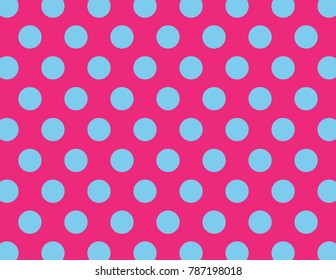 Pink and Blue Polka Dot Background