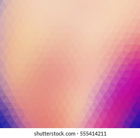 Pink and blue polygonal illustration with triangle. Geometric background.
