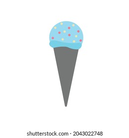 Pink and blue popsicles on a white background