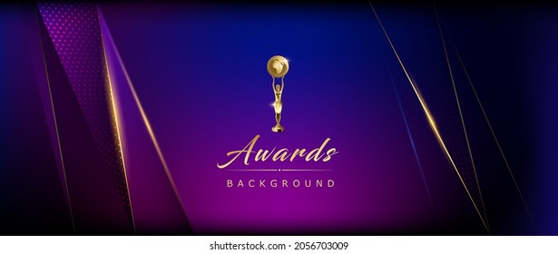 Pink Blue Purple Golden Royal Awards Graphics Background Lines Triangle Polygonal Elegant Shine Modern Template Luxury Premium Corporate Abstract Design Template Banner Certificate Dynamic Shape Dots