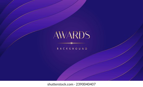 Fondo gráfico de los premios reales azul rosado púrpura dorado. Líneas que hacen chispa elegante. Plantilla de diseño abstracto corporativo premium de lujo. Forma dinámica del certificado de cartel.