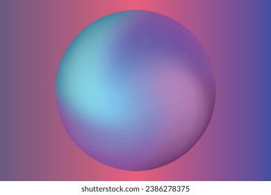 Pink blue purple gradient sphere