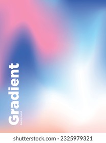 Pink Blue Purple Peach Vibrant Gradient Background. Blurred Color Wave. Graphic background, Vector EPS.