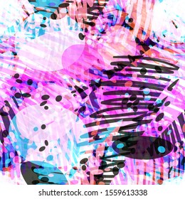 Pink, blue, purple, violet color. Strokes and ovals. New years motif. Light and dark seamless texture. Abstract vector background for web page, banners backdrop, fabric, home decor, wrapping
