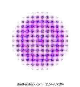Pink, blue, red halftone circles, dots pattern, vector, grunge. Comic texture background. Monochrome half-tone. Circle halftone Dots, colorful geometric gradient for pop art designs.