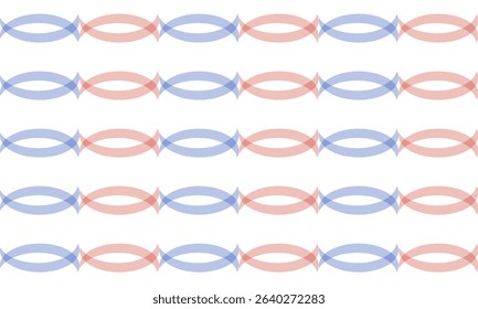 Pink and blue ring block on white background, design for fabric print or t-shirt paint screening, oval, round and circle, diamond