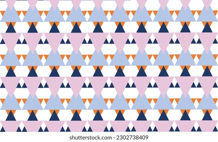 Pink blue seamless geometric pattern with triangles, Abstract retro of geometric shapes. gradient mosaic backdrop. Geometric hipster triangular, repeat seamless replete image design fabric printing