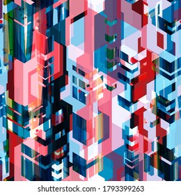 Textura transparente rosa y azul con efecto digital. Resumen de fondo vectorial para página web, fondo de banners, tela, decoración doméstica, envoltura