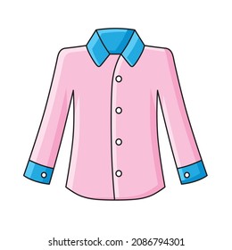 Pink blue shirt isolated vector
