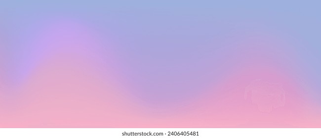 Pink and blue sky background. Abstract purple winter landscape. Watercolor violet bright illustration. Vector template