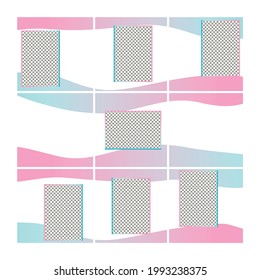 post de smm rosa y azul