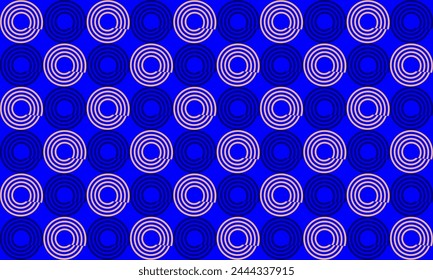 Pink and blue spiral on blue background repeat seamless pattern design for fabric printing, round circle patter