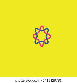 pink and blue star in front of the background