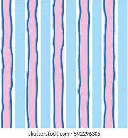 Pink and blue stripe distressed seamless pattern