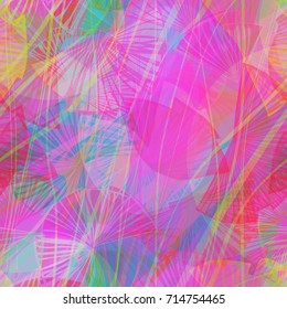 Pink and blue texture with floral elements. Seamless pattern. Abstract vector background for web page, banners, fabric, home decor, wrapping 