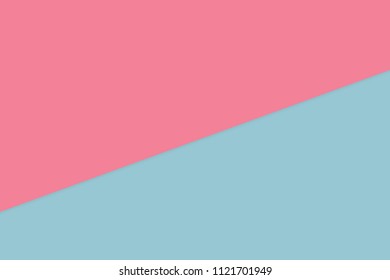 pink blue two color soft paper pastel background, minimal flat lay style for fashionable cosmetics pastel color top view banner, wallpaper geometric flat lay style abstract overlays backdrop (vector)