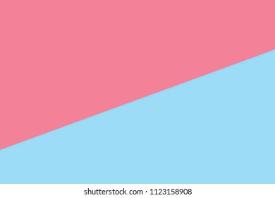pink blue two color soft paper pastel banner, minimal flat lay style for fashionable cosmetics pastel color top view background, wallpaper geometric flat lay style abstract overlays backdrop (vector)