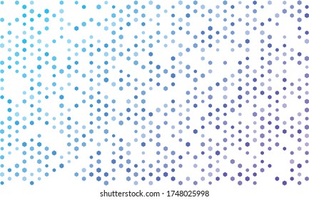 pink, blue vector banner with hexagons. Abstract background in halftone style with colored gradient.