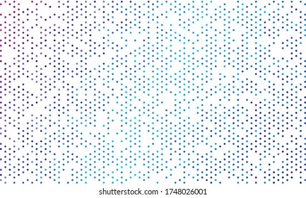 pink, blue vector banner with hexagons. Abstract background in halftone style with colored gradient.