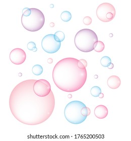 Pink blue vector bubbles vector illustration