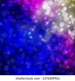 Pink, Blue vector texture with circles. Abstract colorful disks on simple gradient background. Pattern for websites, landing pages.