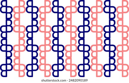 pink and blue wave background illustration vector image, curve vertical column line strip Chinese Thai traditional fabric patter, bubble capsule, blue line