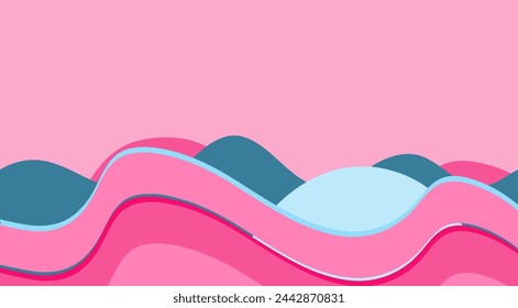Fondo moderno de onda rosa y azul