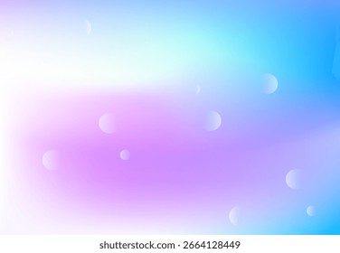 Gradiente borroso rosa, azul y blanco con Pequeña composición circular, creando un fondo abstracto soñador y moderno.