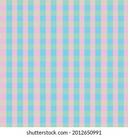 Pink blue and yellow check texture background seamless pattern