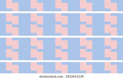 pink blue zigzag strip and block grunge pattern background seamless repeat pattern, replete image design for fabric printing or wallpaper