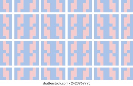 tira de zigzag azul rosa y fondo de patrón de grunge de bloque sin inconvenientes patrón de repetición, diseño de imagen repleto para impresión de tela o papel tapiz