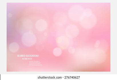 Pink Blur Bokeh Background.