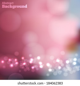 Pink blurred abstract background. Vector EPS 10 illustration.