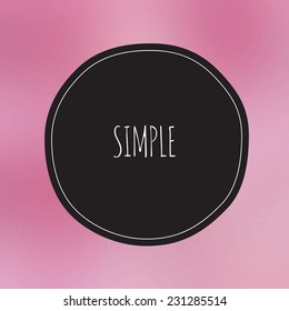 Pink Blurred Background with Black Circle in the center