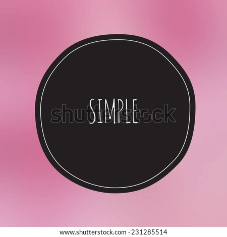 Pink Blurred Background with Black Circle in the center