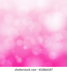 Pink blurred light background with bokeh effect