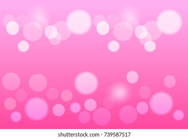 Pink blurred light background with bokeh effect