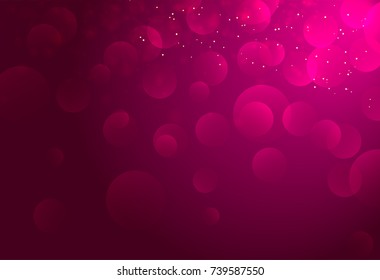 Pink blurred light background with bokeh effect