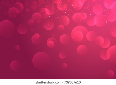 Pink blurred light background with bokeh effect