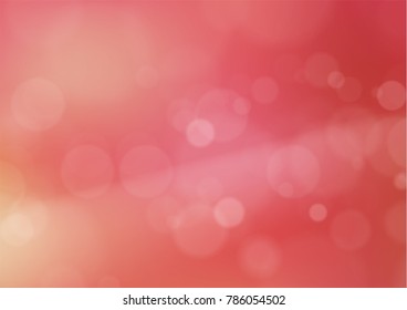 Pink blurred light background with bokeh effect