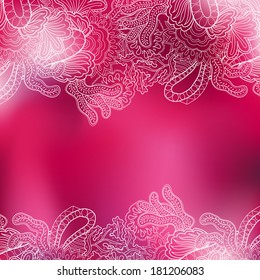 Pink blurred template with lace ornament?