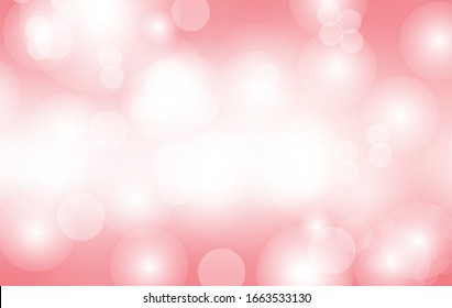 Pink bokeh background. wallpaper for banner social media advertising. romantic style. Valentines and women's day concept. Vector