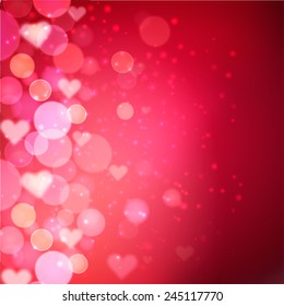 Pink bokeh effect vector shining background