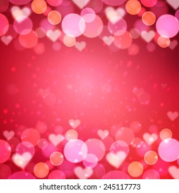 Pink bokeh effect vector shining background